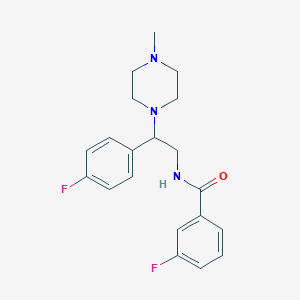 molecular formula C20H23F2N3O B2479888 3-fluoro-N-(2-(4-fluorophenyl)-2-(4-methylpiperazin-1-yl)ethyl)benzamide CAS No. 898430-67-6