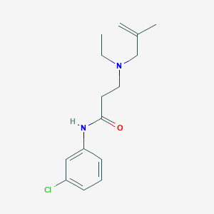 N-(3-chlorophenyl)-3-[ethyl(2-methyl-2-propenyl)amino]propanamide