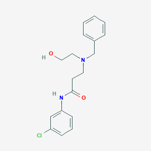 molecular formula C18H21ClN2O2 B247990 3-[benzyl(2-hydroxyethyl)amino]-N-(3-chlorophenyl)propanamide 