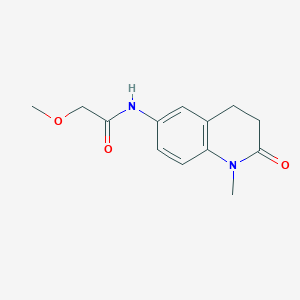 molecular formula C13H16N2O3 B2479914 2-甲氧基-N~1~-(1-甲基-2-氧代-1,2,3,4-四氢-6-喹啉基)乙酰胺 CAS No. 922130-62-9