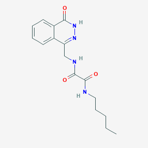 molecular formula C16H20N4O3 B2479922 N-[(4-氧代-3,4-二氢酞嗪-1-基)甲基]-N'-戊基乙二酰胺 CAS No. 923689-74-1