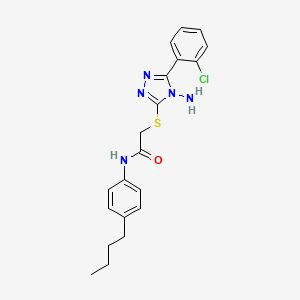 molecular formula C20H22ClN5OS B2479923 2-((4-氨基-5-(2-氯苯基)-4H-1,2,4-三唑-3-基)硫代)-N-(4-丁基苯基)乙酰胺 CAS No. 578749-21-0