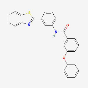 molecular formula C26H18N2O2S B2479928 N-[3-(1,3-benzothiazol-2-yl)phenyl]-3-phenoxybenzamide CAS No. 446832-71-9