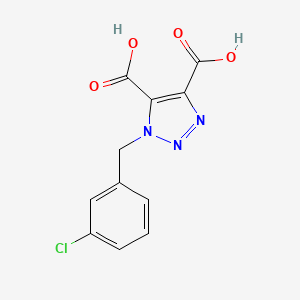 molecular formula C11H8ClN3O4 B2479944 1-[(3-氯苯基)甲基]三唑-4,5-二羧酸 CAS No. 872197-95-0