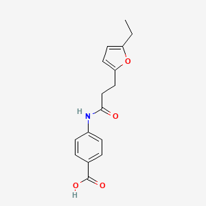 molecular formula C16H17NO4 B2479946 4-[3-(5-乙基-2-呋喃基)丙酰氨基]苯甲酸 CAS No. 708280-43-7