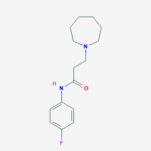 molecular formula C15H21FN2O B247995 3-(azepan-1-yl)-N-(4-fluorophenyl)propanamide 