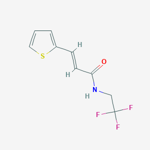 molecular formula C9H8F3NOS B2479961 (E)-3-(thiophen-2-yl)-N-(2,2,2-trifluoroethyl)acrylamide CAS No. 143098-21-9