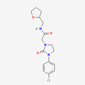 B2479966 2-(3-(4-chlorophenyl)-2-oxoimidazolidin-1-yl)-N-((tetrahydrofuran-2-yl)methyl)acetamide CAS No. 1257549-77-1