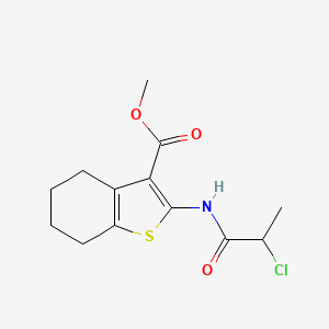 molecular formula C13H16ClNO3S B2479968 2-[(2-氯丙酰基)氨基]-4,5,6,7-四氢-1-苯并噻吩-3-羧酸甲酯 CAS No. 731012-07-0