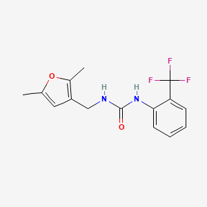 molecular formula C15H15F3N2O2 B2479974 1-((2,5-二甲基呋喃-3-基)甲基)-3-(2-(三氟甲基)苯基)脲 CAS No. 1351622-27-9