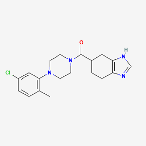 molecular formula C19H23ClN4O B2479978 (4-(5-氯-2-甲基苯基)哌嗪-1-基)(4,5,6,7-四氢-1H-苯并[d]咪唑-5-基)甲酮 CAS No. 2034583-93-0