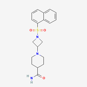 B2479982 1-(1-(Naphthalen-1-ylsulfonyl)azetidin-3-yl)piperidine-4-carboxamide CAS No. 2034293-20-2