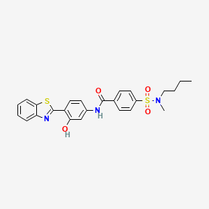 molecular formula C25H25N3O4S2 B2480000 N-(4-(苯并[d]噻唑-2-基)-3-羟基苯基)-4-(N-丁基-N-甲基磺酰胺)苯甲酰胺 CAS No. 683261-38-3