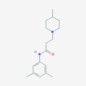 molecular formula C17H26N2O B248001 N-(3,5-dimethylphenyl)-3-(4-methylpiperidin-1-yl)propanamide 