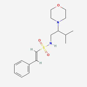 molecular formula C17H26N2O3S B2480012 (E)-N-(3-甲基-2-吗啉-4-基丁基)-2-苯乙烯磺酰胺 CAS No. 1223877-57-3