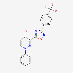 1-phenyl-3-(3-(4-(trifluoromethyl)phenyl)-1,2,4-oxadiazol-5-yl)pyridazin-4(1H)-one