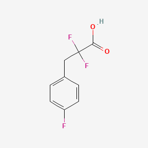 molecular formula C9H7F3O2 B2480024 2,2-Difluoro-3-(4-fluorophenyl)propanoic acid CAS No. 1557203-10-7