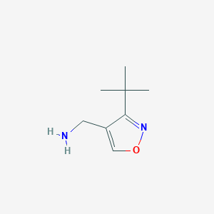 molecular formula C8H14N2O B2480026 (3-Tert-butyl-1,2-oxazol-4-yl)methanamine CAS No. 1512219-81-6