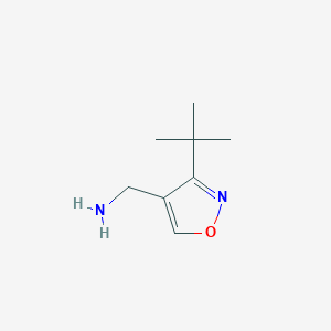 molecular formula C8H14N2O B2480026 (3-叔丁基-1,2-噁唑-4-基)甲胺 CAS No. 1512219-81-6