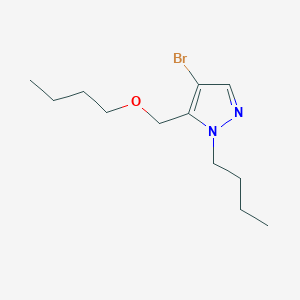molecular formula C12H21BrN2O B2480034 4-bromo-5-(butoxymethyl)-1-butyl-1H-pyrazole CAS No. 1856078-31-3