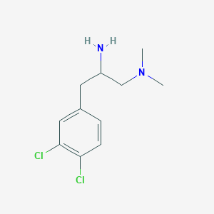 molecular formula C11H16Cl2N2 B2480074 3-(3,4-Dichlorophenyl)-1-N,1-N-dimethylpropane-1,2-diamine CAS No. 1368768-23-3