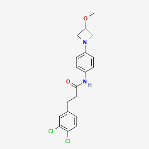 molecular formula C19H20Cl2N2O2 B2480076 3-(3,4-二氯苯基)-N-[4-(3-甲氧基氮杂环丁烷-1-基)苯基]丙酰胺 CAS No. 2034523-80-1