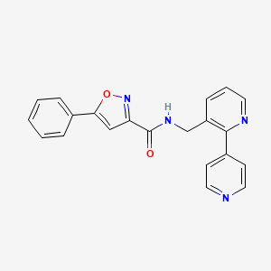 molecular formula C21H16N4O2 B2480083 N-([2,4'-bipyridin]-3-ylmethyl)-5-phenylisoxazole-3-carboxamide CAS No. 2034432-49-8