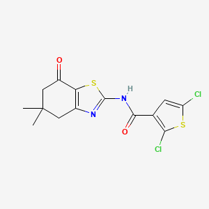 2,5-dichloro-N-(5,5-dimethyl-7-oxo-4,5,6,7-tetrahydro-1,3-benzothiazol-2-yl)thiophene-3-carboxamide