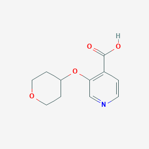 molecular formula C11H13NO4 B2480086 3-(Tetrahydro-2H-pyran-4-yloxy)isonicotinic acid CAS No. 1513963-64-8