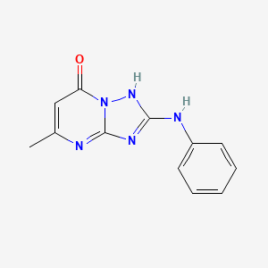 molecular formula C12H11N5O B2480087 5-methyl-2-(phenylamino)-[1,2,4]triazolo[1,5-a]pyrimidin-7(3H)-one CAS No. 128626-81-3