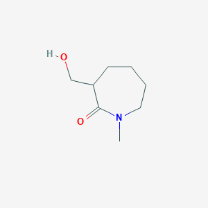 molecular formula C8H15NO2 B2480088 3-(羟甲基)-1-甲基氮杂辛-2-酮 CAS No. 2031268-78-5