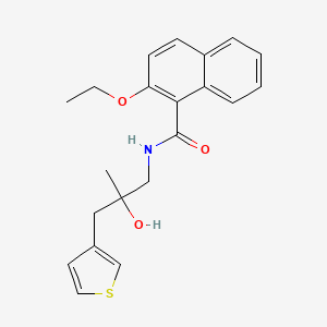 molecular formula C21H23NO3S B2480089 2-ethoxy-N-{2-hydroxy-2-[(thiophen-3-yl)methyl]propyl}naphthalene-1-carboxamide CAS No. 2097860-61-0