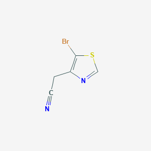 molecular formula C5H3BrN2S B2480108 2-(5-溴-1,3-噻唑-4-基)乙腈 CAS No. 1909319-59-0