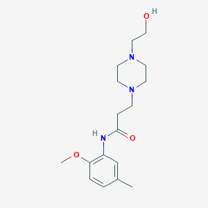 molecular formula C17H27N3O3 B248011 3-[4-(2-hydroxyethyl)piperazin-1-yl]-N-(2-methoxy-5-methylphenyl)propanamide 