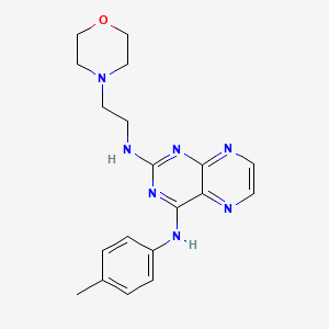 molecular formula C19H23N7O B2480115 N2-(2-morpholinoethyl)-N4-(p-tolyl)pteridine-2,4-diamine CAS No. 946348-38-5