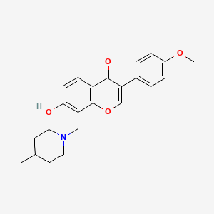 7-hydroxy-3-(4-methoxyphenyl)-8-((4-methylpiperidin-1-yl)methyl)-4H-chromen-4-one