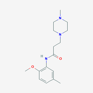 molecular formula C16H25N3O2 B248012 N-(2-methoxy-5-methylphenyl)-3-(4-methylpiperazin-1-yl)propanamide 