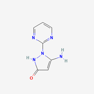 molecular formula C7H7N5O B2480121 5-氨基-1-(嘧啶-2-基)-1H-吡唑-3-醇 CAS No. 1291707-77-1