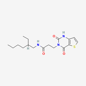 molecular formula C17H25N3O3S B2480128 N-(2-etilhexil)-3-(2,4-dioxo-1,2-dihidrotieno[3,2-d]pirimidin-3(4H)-il)propanamida CAS No. 686735-29-5