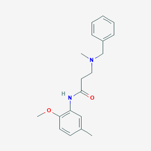 molecular formula C19H24N2O2 B248013 3-[benzyl(methyl)amino]-N-(2-methoxy-5-methylphenyl)propanamide 