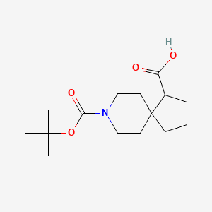 molecular formula C15H25NO4 B2480133 8-(tert-Butoxycarbonyl)-8-azaspiro[4.5]decane-1-carboxylic acid CAS No. 1250996-34-9