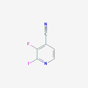 molecular formula C6H2FIN2 B2480136 3-Fluoro-2-iodopyridine-4-carbonitrile CAS No. 1807159-58-5