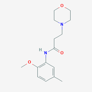 molecular formula C15H22N2O3 B248014 N-(2-methoxy-5-methylphenyl)-3-(morpholin-4-yl)propanamide 