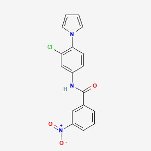 molecular formula C17H12ClN3O3 B2480144 N-[3-氯-4-(1H-吡咯-1-基)苯基]-3-硝基苯甲酰胺 CAS No. 383146-13-2