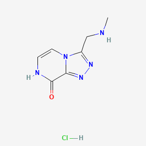 molecular formula C7H10ClN5O B2480148 3-[(methylamino)methyl]-7H,8H-[1,2,4]triazolo[4,3-a]pyrazin-8-one hydrochloride CAS No. 2089258-64-8