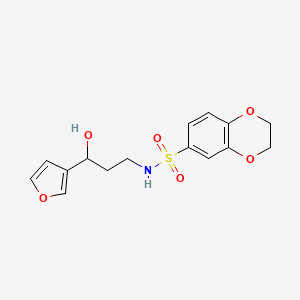 molecular formula C15H17NO6S B2480152 N-[3-(FURAN-3-YL)-3-HYDROXYPROPYL]-2,3-DIHYDRO-1,4-BENZODIOXINE-6-SULFONAMIDE CAS No. 1428371-28-1