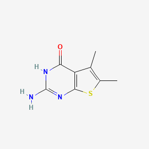 molecular formula C8H9N3OS B2480156 2-amino-5,6-dimethyl-3H,4H-thieno[2,3-d]pyrimidin-4-one CAS No. 74195-48-5