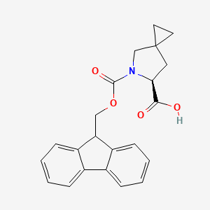 molecular formula C22H21NO4 B2480158 (6S)-5-{[(9H-芴-9-基)甲氧基]羰基}-5-氮杂螺[2.4]庚烷-6-羧酸 CAS No. 2170726-27-7