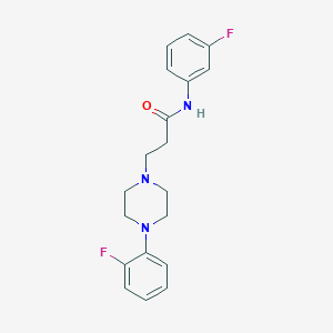 molecular formula C19H21F2N3O B248016 N-(3-fluorophenyl)-3-[4-(2-fluorophenyl)piperazin-1-yl]propanamide 