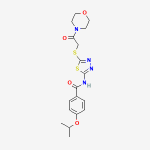 4-isopropoxy-N-(5-((2-morpholino-2-oxoethyl)thio)-1,3,4-thiadiazol-2-yl)benzamide